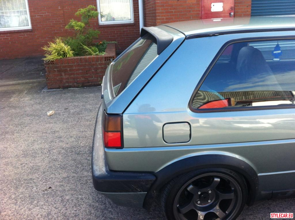 Rear Window Spoiler [Vw03At3928St] Votex Style Inspired For Volkswagen Golf Ii 