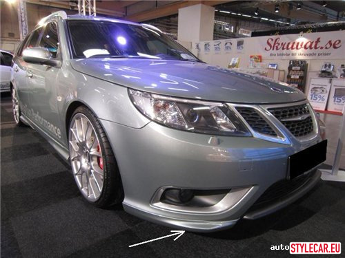 Front Bumper Protection [Sa37At2634Jn] For Saab 9-3 (Ii) 