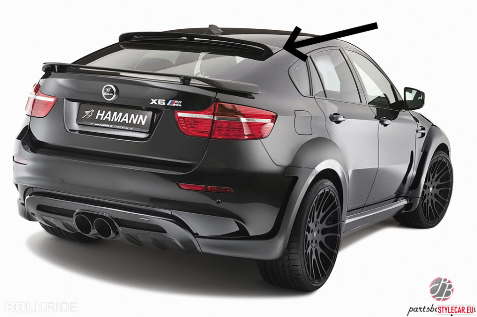 Rear Window Spoiler [Bm03At3834St] Hamann Inspired Style For Bmw X6 (E71) 